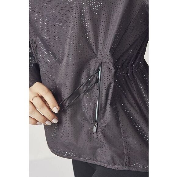 Fabletics 2X Liora Pullover Iron/Sterling Athleisure Sport Jacket Windbreaker - Picture 4 of 10
